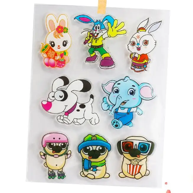 Вечерние прозрачные силиконовые штампы с изображением животных для