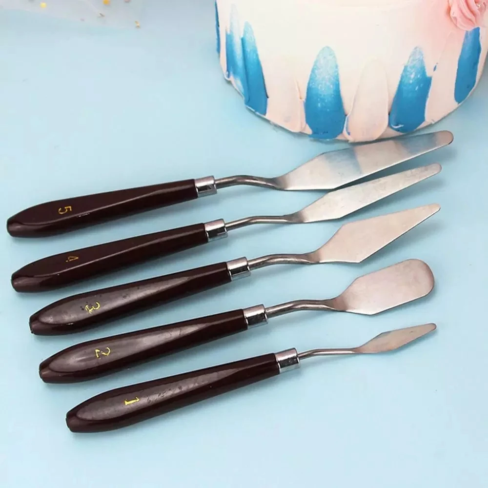 

LE Professional Stainless Steel Spatula Kit Palette Knife for Oil Painting Fine Arts Painting Tool Set Flexible Blades