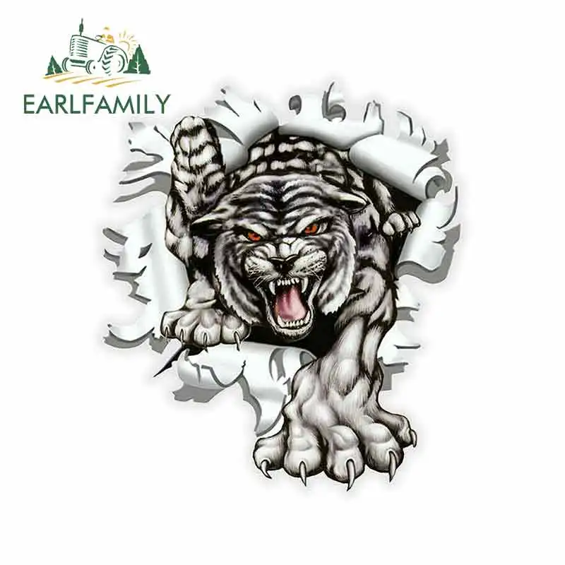 EARLFAMILY 13 см x 11 4 тигр для фотонаклеек DIY Декор мотоцикл виниловая наклейка рваный