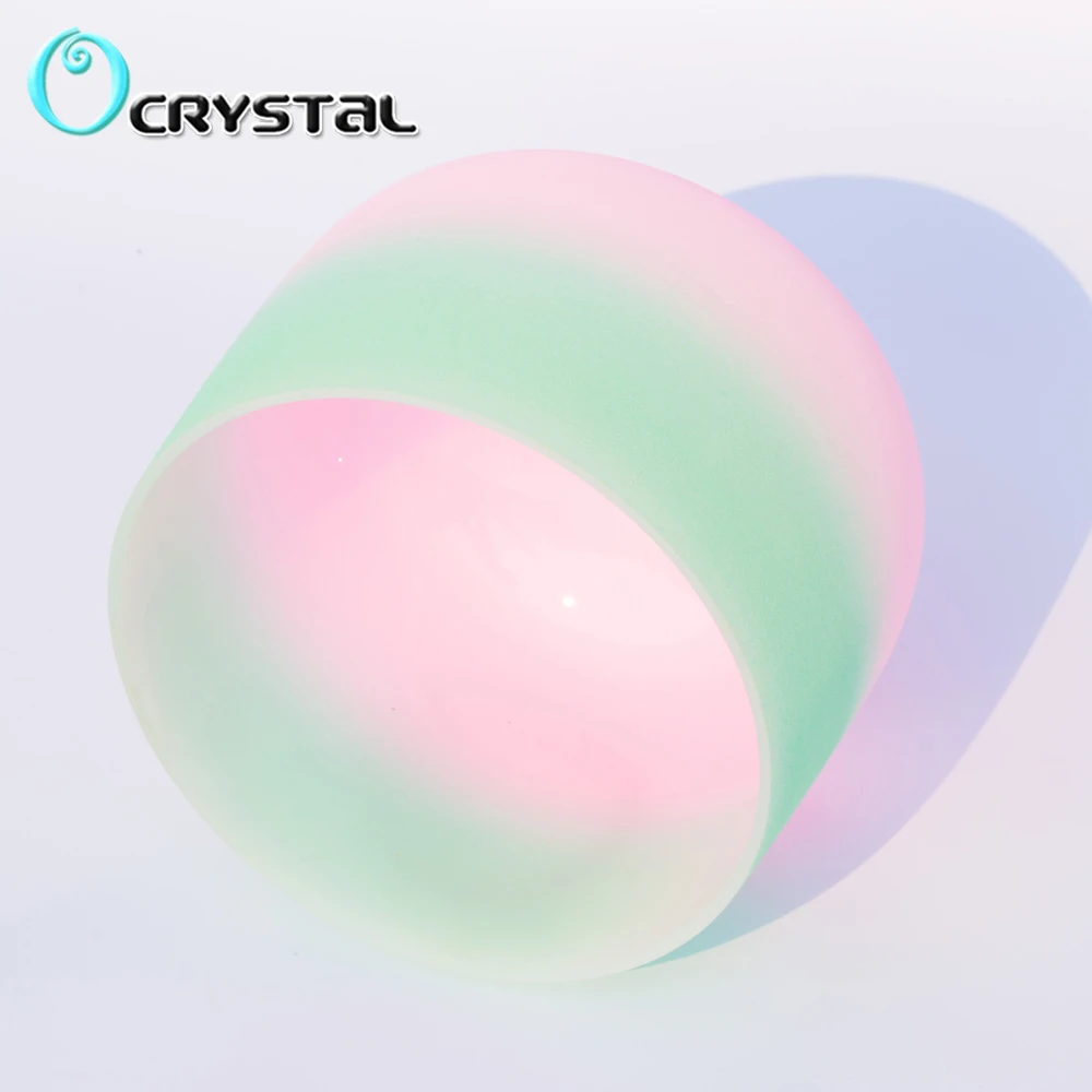 Поющая чаша розовый кристалл кварца мятно-зеленого светильник 12 дюймов 440 Гц 432 C D