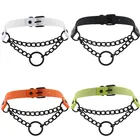 Женское Ожерелье-чокер из искусственной кожи с кулоном в виде ночного клуба