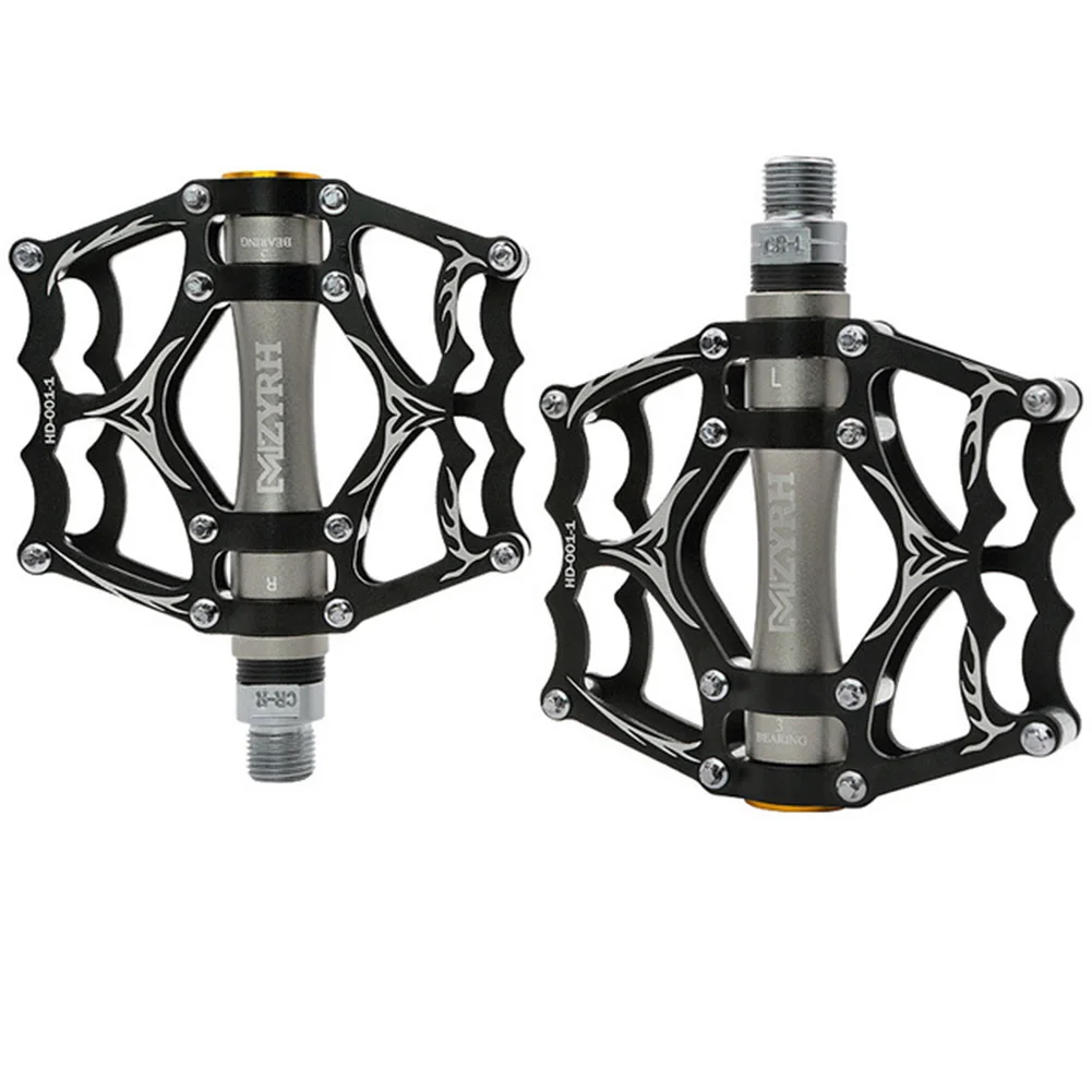 

Bike Pedals 3 Bearings Sealed Non-Slip Aluminum Alloy Bicycle Flat Pedal for MTB 14mm wear-resistant Bearing Pedal Bicycle Parts