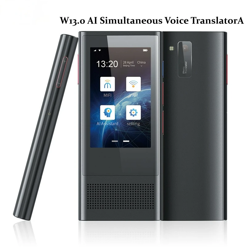 

W1 3.0 New 2021AI Translator Portable Voice Device Smart Business Travel Arabic Learning 117 Languages Inter-Translation Machine