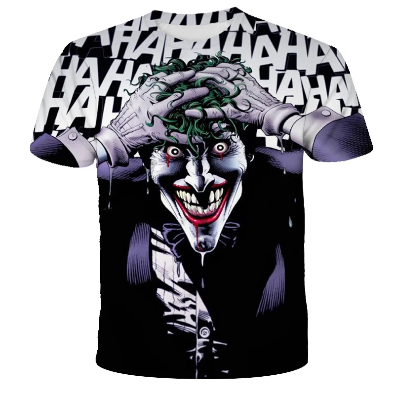 Новинка хит Мужская футболка с 3D принтом Темный рыцарь коротким рукавом и