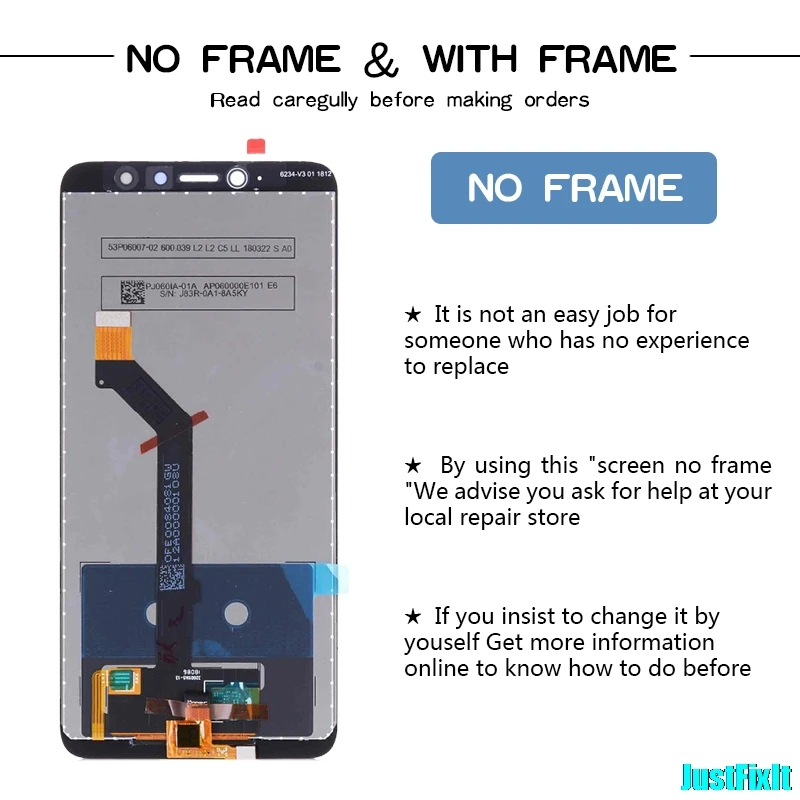 For Xiaomi Redmi S2 Original LCD Touch Screen with Frame Digitizer Assembly Replacement Parts 5.99'' Display |