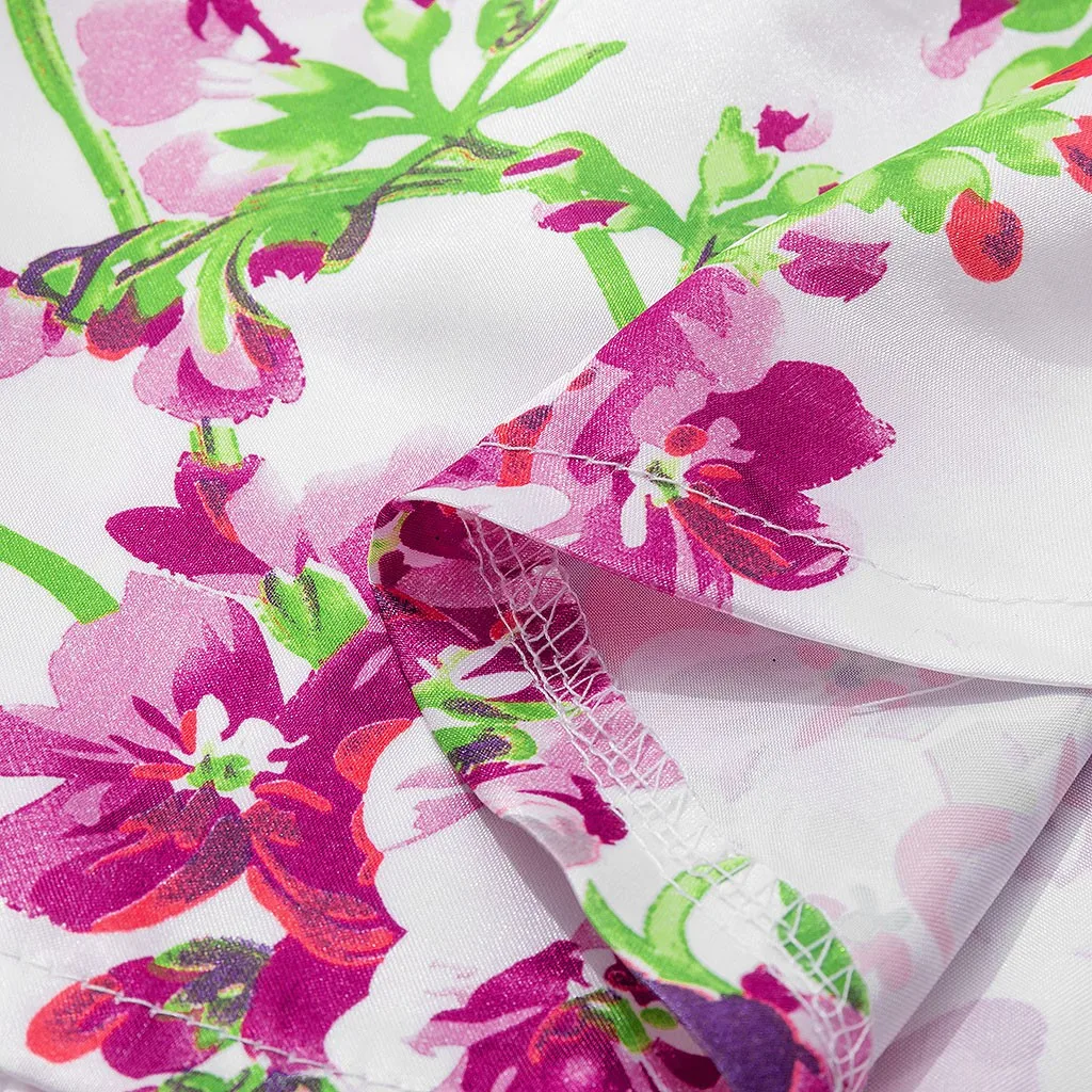 Flower Print Maternity Pajamas Sexy Lace Lingerie Sleepwear V-neck Women Nightderss Underwear | Мать и ребенок