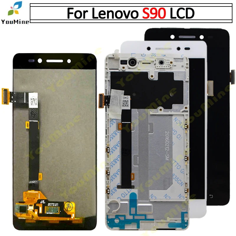ЖК дисплей и тачскрин с дигитайзером в сборе рамкой для Lenovo S90 100% тестирование