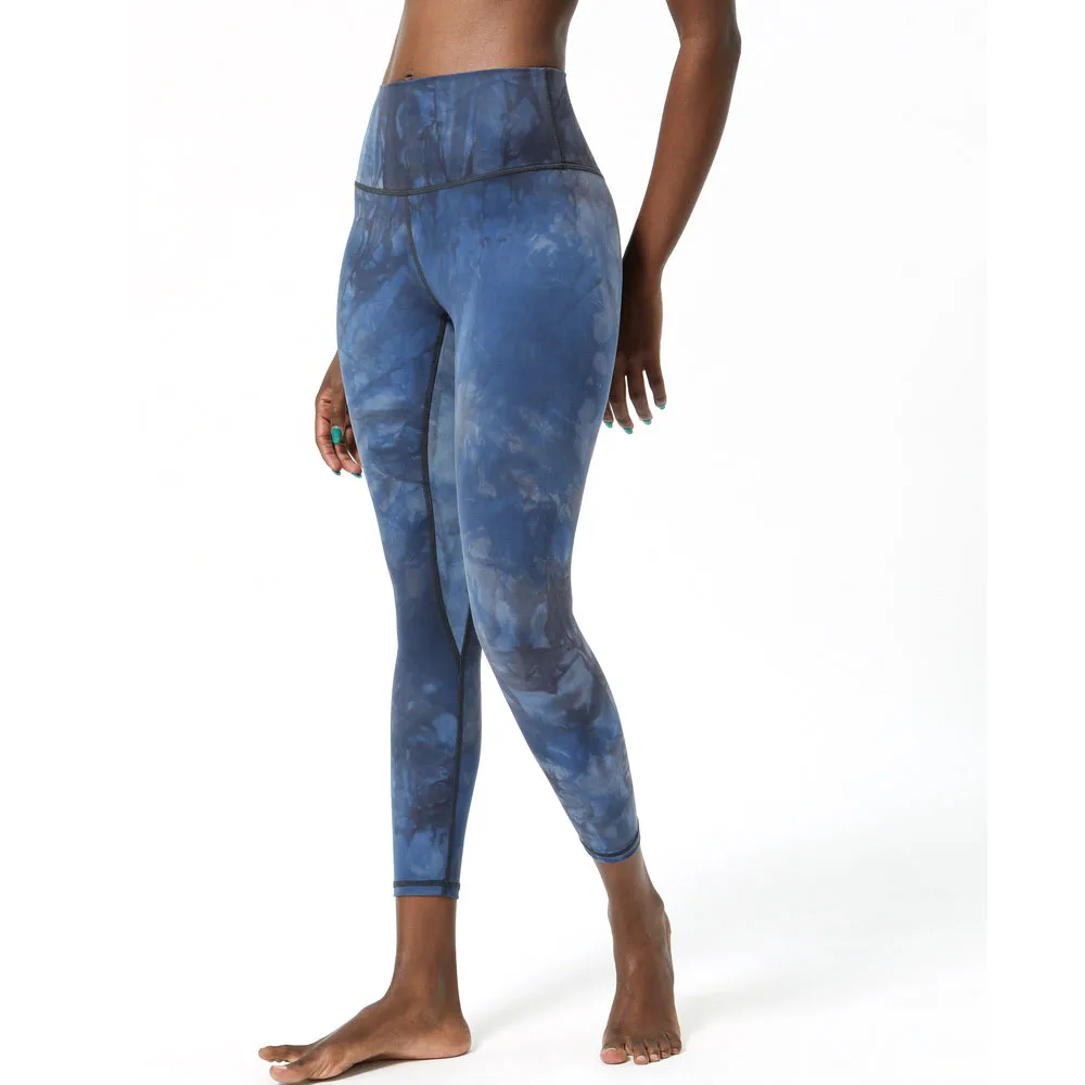 

Women Nylon Tie Dye Sports Pant Fitness Nylon Yoga Pants Stretch Workout Slim Gym Leggings
