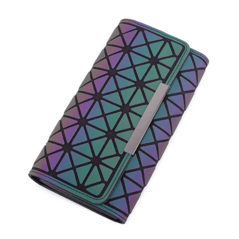 

Fashion Wallet Diamond Wallet Geometric Colorful Long Purse Credit Card Holder Hasp Wallets Women Clutch Wallets Unisex Key Case
