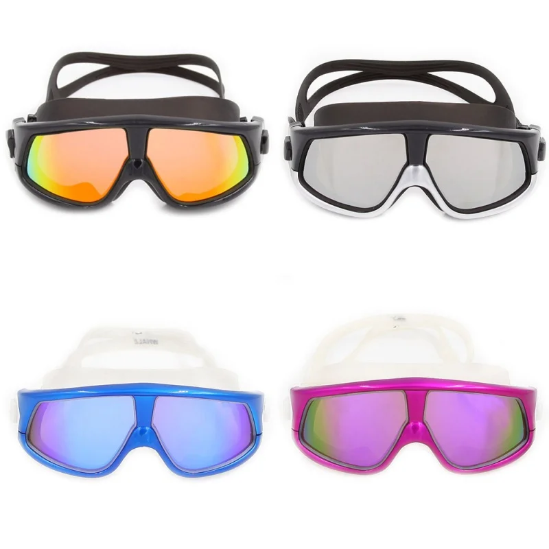 

1 шт., незапотевающие плавательные очки с большой силиконовой оправой