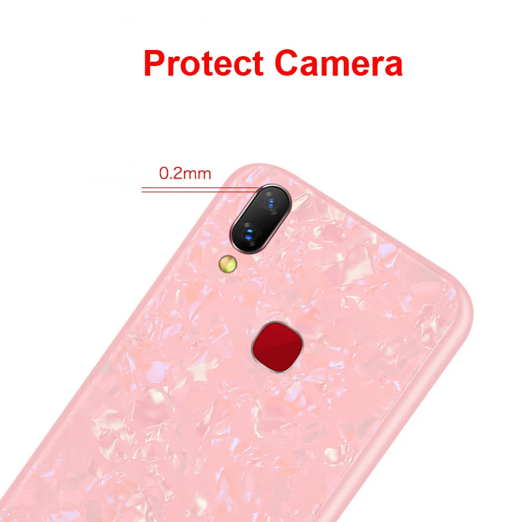 Shell Tempered Glass Cases for Vivo NEX S A X21 X20 Plus X21i X9 X9s X7 Y85 Y79 Y75 Case Elec-plating TPU Bumper Hard Back Cover |