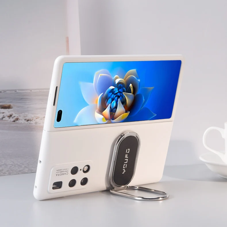 

For Huawei Mate X2 Panoramic Screen Phone Case with Freely Rotat Metal Bracket Phone Holder for Huawei Mate X2 Case Cover