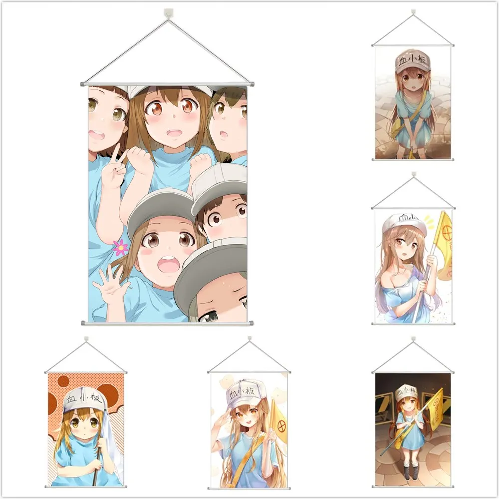 

Cells At Work Platelet Alloy Scroll Cartoon Comic Scroll Hanging Wall Decor