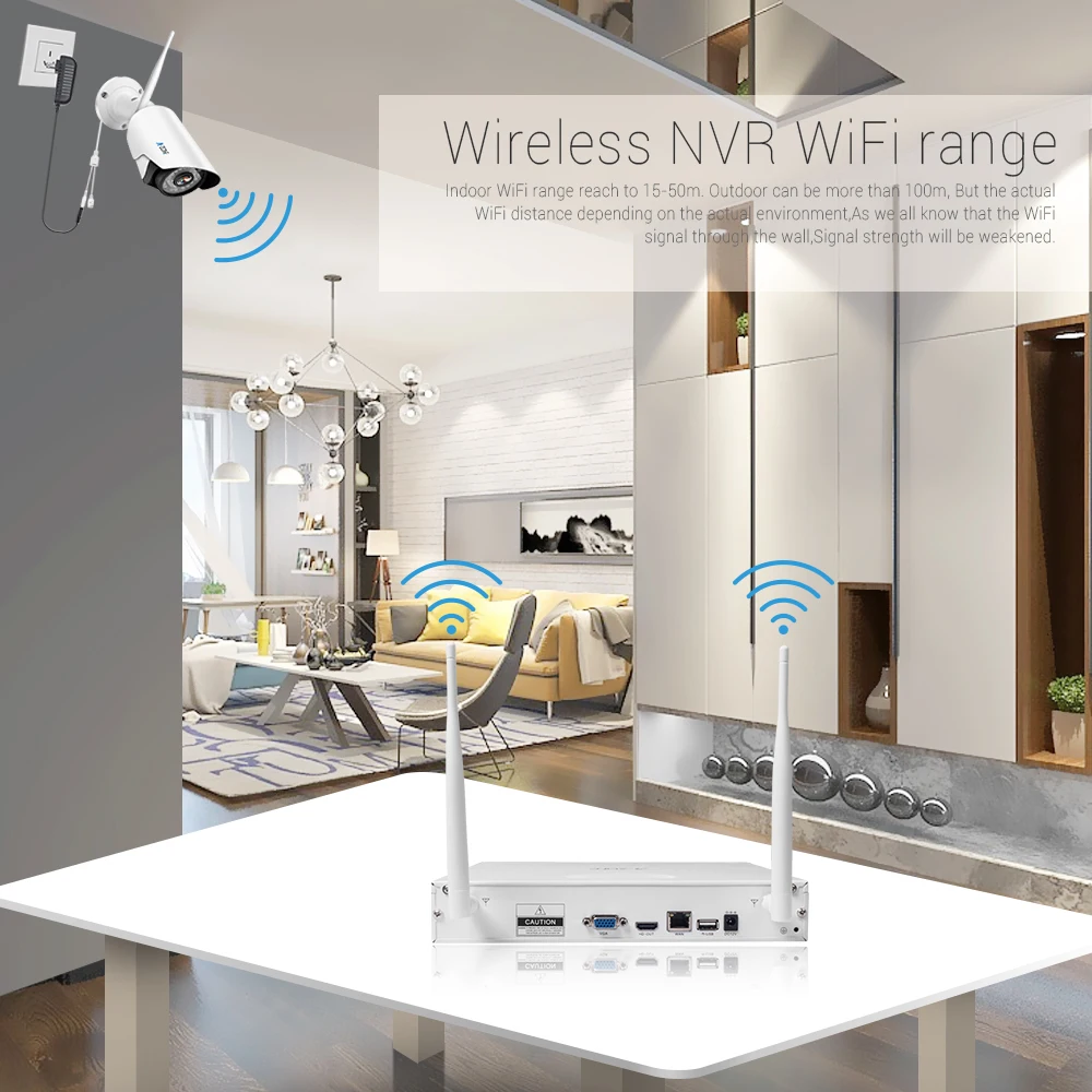 4 CH 8CH CCTV камера система WiFi NVR комплект 960P 2MP WiFi NVR 8CH с 8 шт IR Night Bullet IP камера WiFi 1080P система безопасности