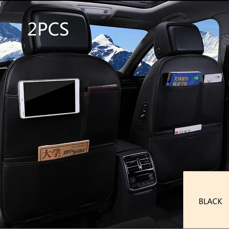 2 шт. защитный органайзер для спинки сиденья автомобиля из ПУ кожи | Автомобили и