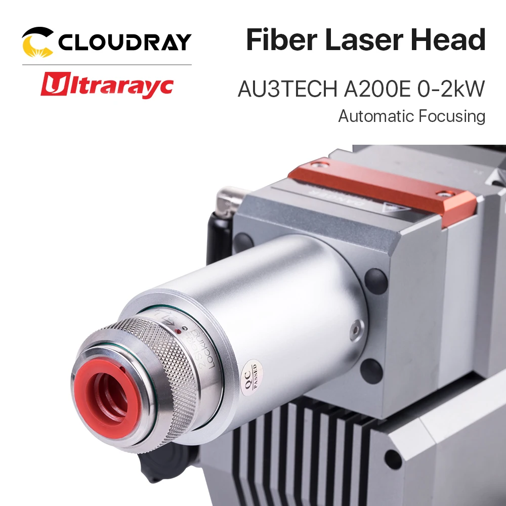 Автоматическая волоконная лазерная головка Cloudray AU3TECH A200E 0-2 квт с объективом D30 |