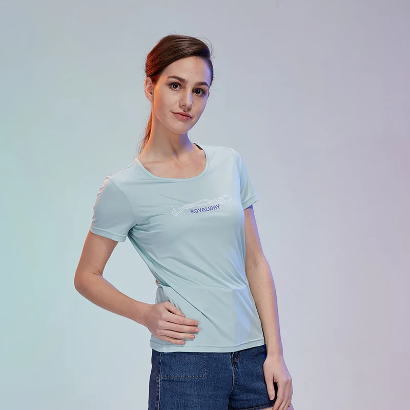 ROYALWAY Женские повседневные футболки с короткими рукавами Летние удобные дышащие