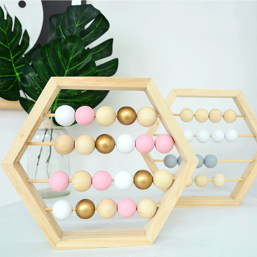 

Wooden Abacus Calculating Beads Craft Baby Children Kids Early Learning Educational Toys Nordic Style Natural Child Room Decor