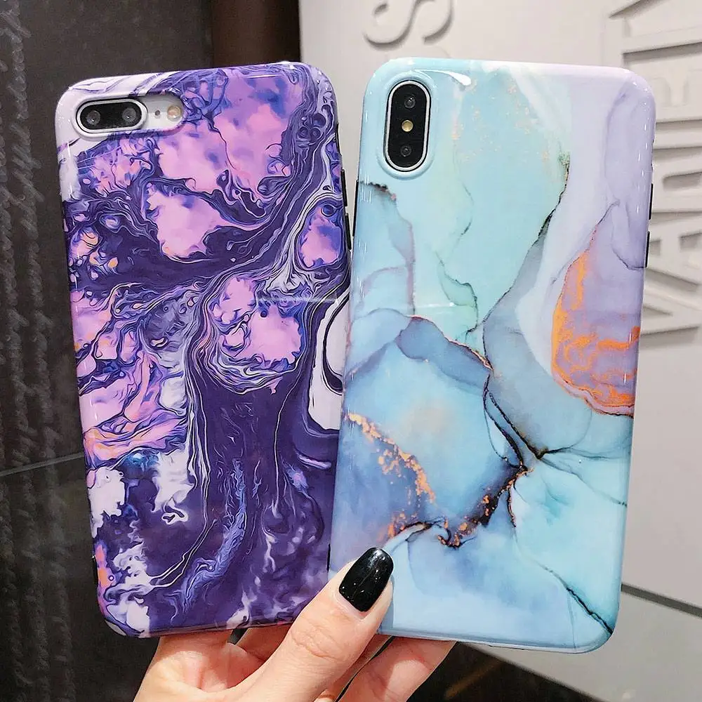 Чехол для телефона KISSCASE Luxury Marble Pattern для iPhone X 7 8 Plus 6 6S XR XS MAX Soft Back Cover Coque on.