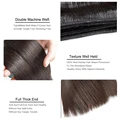 Queenlife 32 34 36 38 40 inch Straight Hair Bundles Peruvian Hair Bundles Remy Human Hair Weave Silky Straight Hair 1/3/4 Pieces