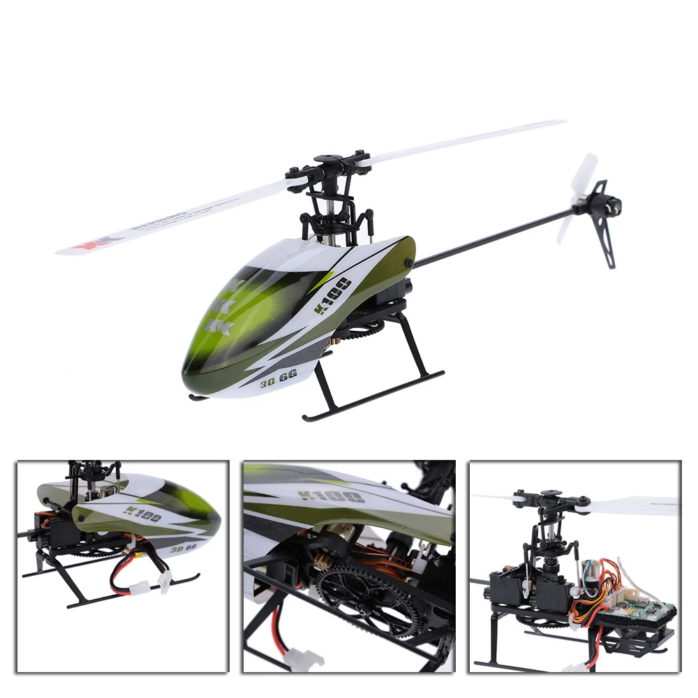 Оригинальный Радиоуправляемый вертолет XK Falcon K100 6-канальный 3D 6G система RTF 120 м