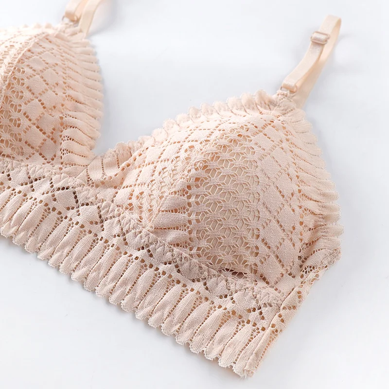 Кружевное украшение без стальных колец бюстгальтер с запахом на спине топ-труба