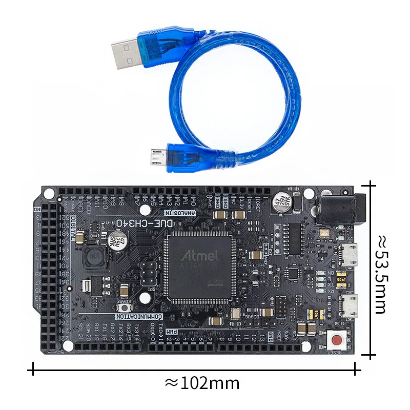 Из-за R3 плата/из-за R3-CH340 ATMEGA16U2/CH340G ATSAM3X8E ARM Главная плата управления с 50 см USB кабель для arduino - Цвет: Black-CH340