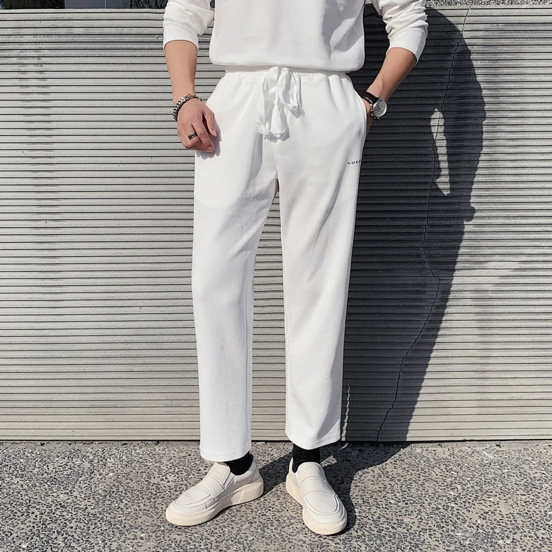 

2021 New style Men's High Quality Cotton Casual pants/Male loose Wide-legged trousers Haren pants for Men