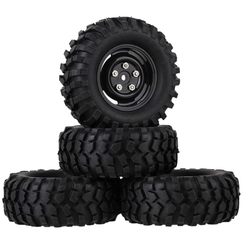 

4Pcs 96mm 1.9 Inch 12mm Hex Wheel Rim and Tyres Tires for 1/10 RC Crawler Car HSP Redcat Traxxas TRX4 AXIAL SCX10 RC4WD