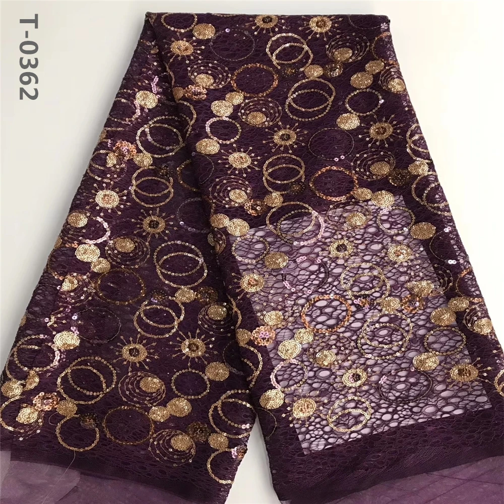 Новейшие черные кружевные ткани с блестками высококачественные африканские
