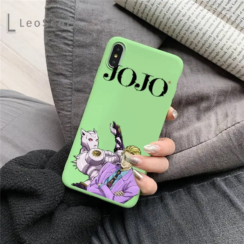 

JoJo Bizarre Adventure Phone Case Green Color for iPhone 11 12 Mini Pro MAX