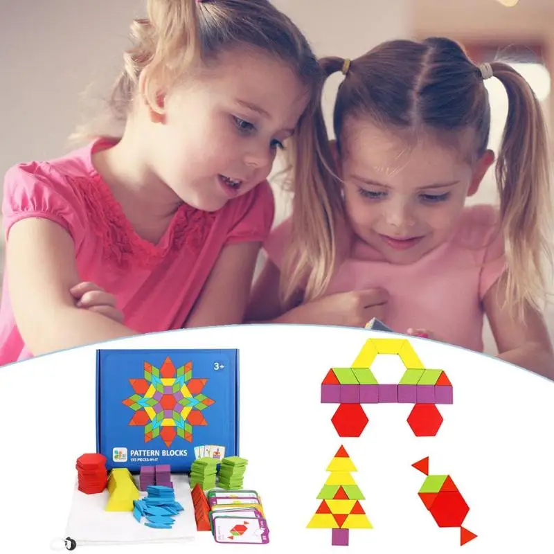 155/130pcs Montessori Wooden Jigsaw Puzzle Board Set Colorful Baby Educational Wooden Toy for Children Learning Developing Toys