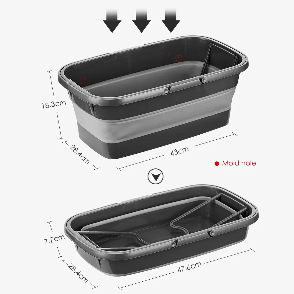 Портативное складное ведро тряпка для раковины туризма походов рыбалки акции