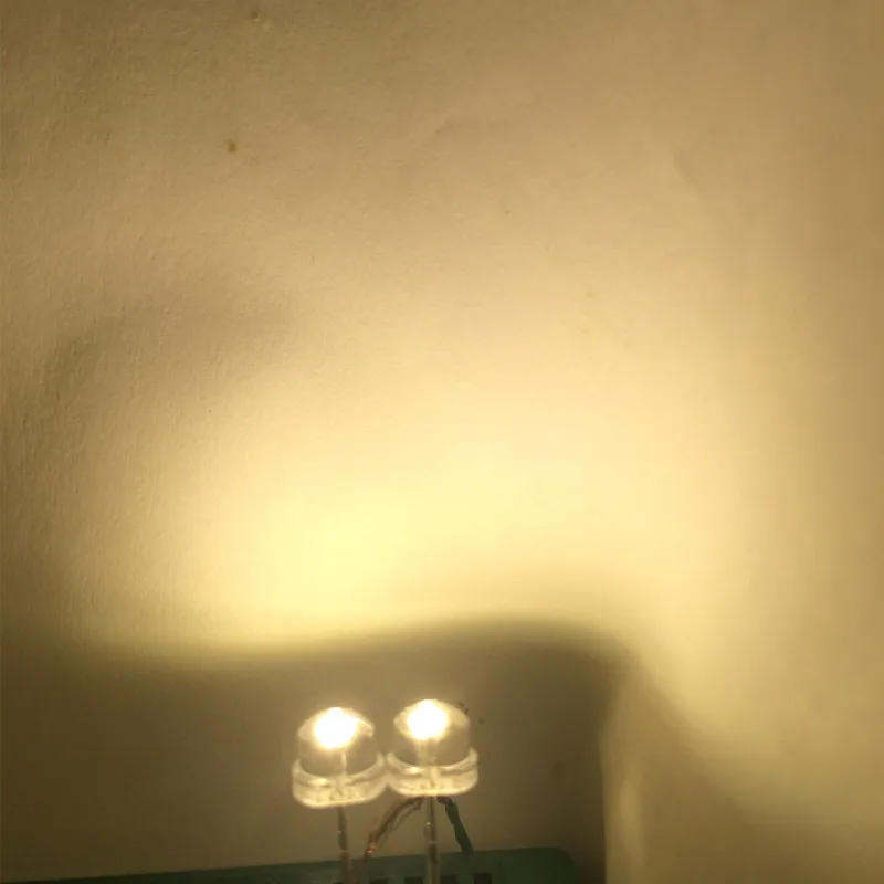 100 шт. светодиодные диоды теплый белый F5 5 мм светодиодный ная лампа для