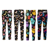 kids pants unisex boys and girls leggings children trousers baby colorful cartoon print stretchy leggings for dance gym sport