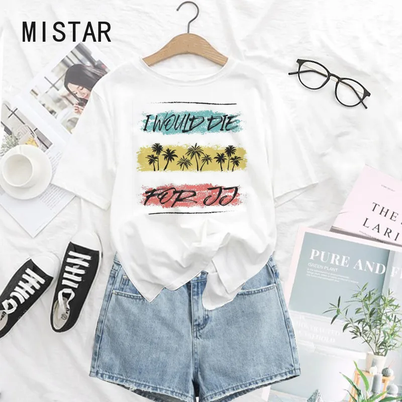 Женская футболка Pogue Life с внешним банком белая коротким рукавом в стиле Харадзюку