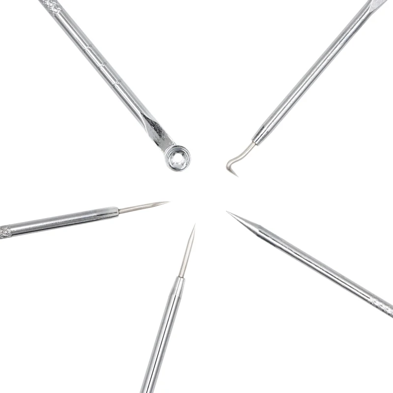 5 шт. иглы для удаления черных точек прыщей и комедонов инструменты ухода за