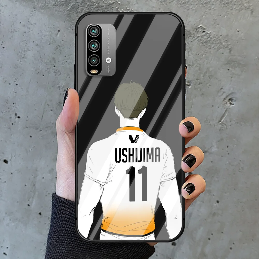 

Haikyuu!! Phone Tempered Glass Case Cover For Xiaomi Redmi note k 7 8 9 10 30 40 A C T S Pro Cell Hoesjes Luxury Prime