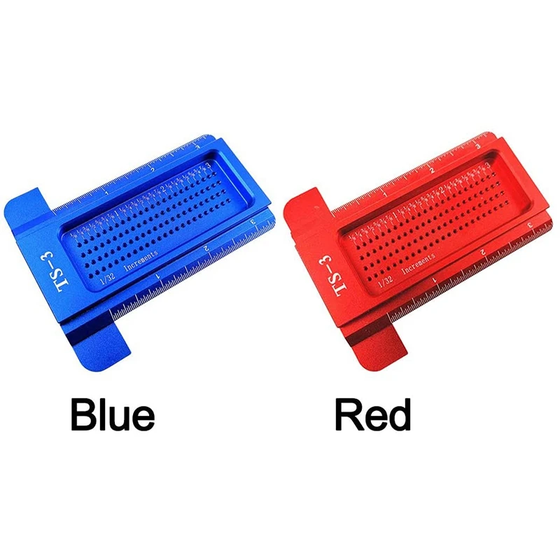 

T-Type Woodworking Scriber Ruler Aluminium Alloy Precision Mark Measuring Tools TS-3 Hole Positioning Crossed Gauge