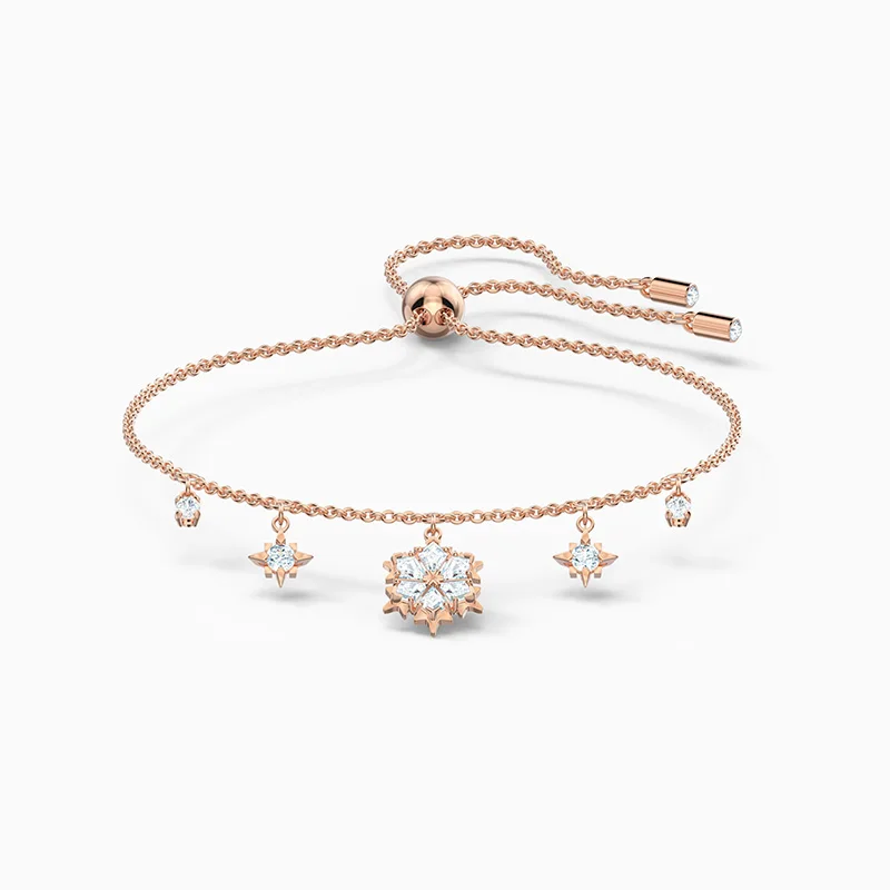 

Fashion SWA New MAGIC Rose Gold Bracelet Charming Starlight Snowflake Exquisite Decoration Ladies High Romantic Jewelry Gift