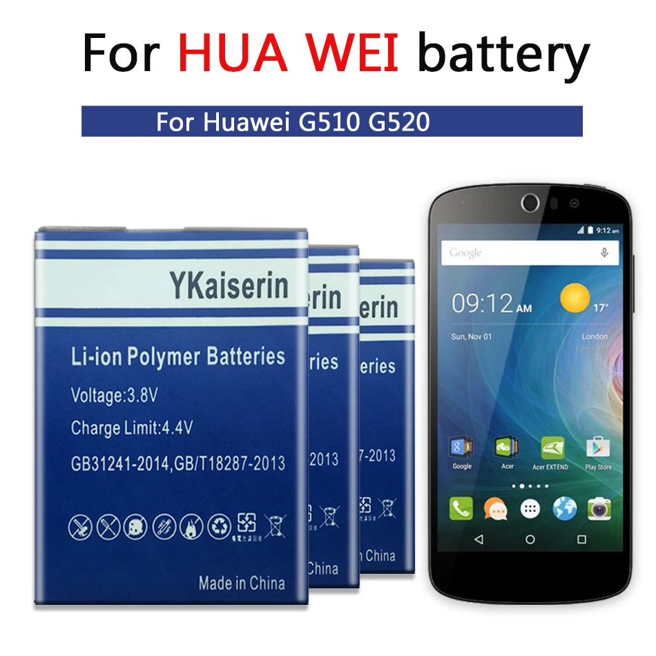 Аккумулятор 4450 мАч для Huawei Ascend G510 G520 G525 Y210 Y530 U8951 T8951 мобильный телефон