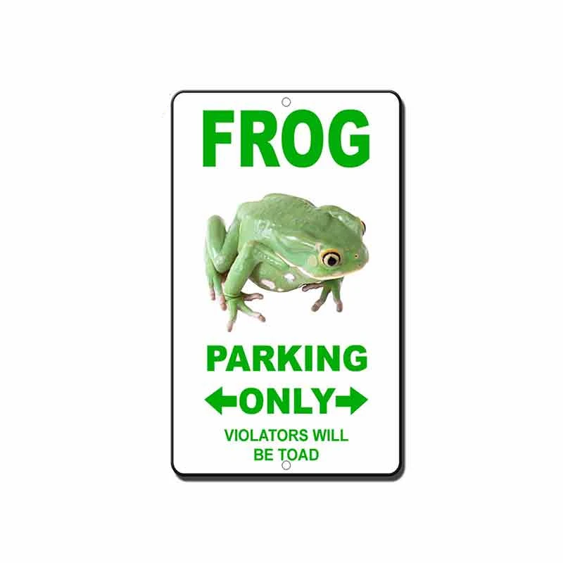 

SZWL Funny Car Stickers Frog Parking Only Violators Will Be Towed Sign Waterproof Sunscreen Vinyl for Motorcycle RV VAN,13cm*7cm