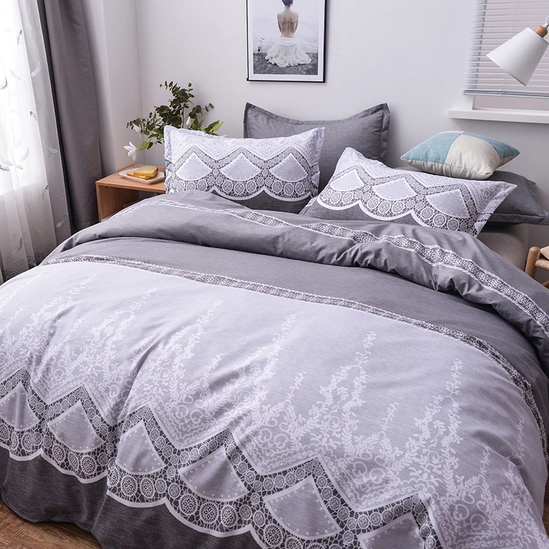 

Free Drop Bedding Sets 2020 Luxury Simple Purple Background Duvet Cover Queen/Twin/King Size