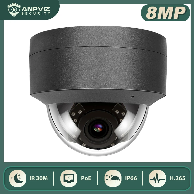 IP камера безопасности Anpviz 8 Мп POE ONVIF DHCP IP66 ночное видение ИК 30 м H.265 P2P|Камеры