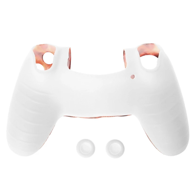 

Silicone Gamepad Skin Grip Cover Protector Case + 2 Caps Kit For PS4 Controller