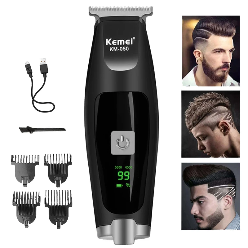 

Rechargeable Electric Hair Clipper for Men Hair Trimmer Professional Razor LED Hair Cutting Machine Haircut Barber Clippers