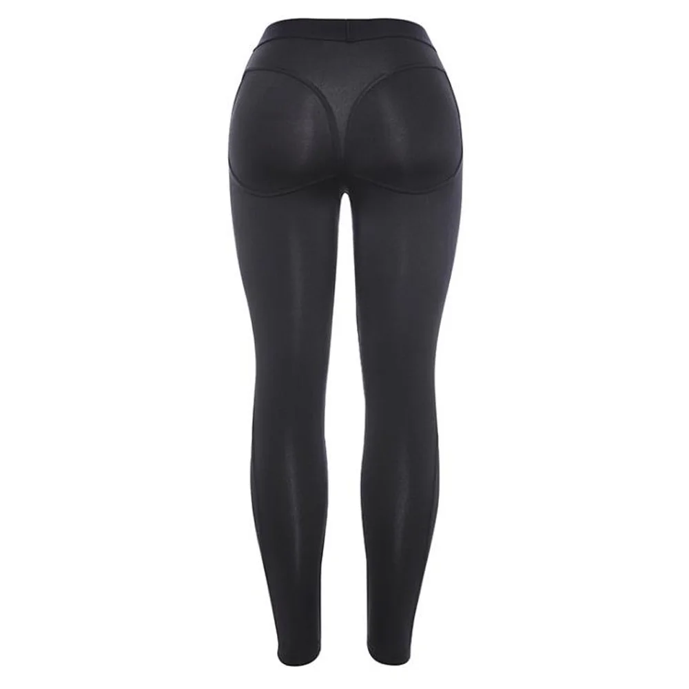 Black Leggings Женские спортивные Леггинсы, пуш-ап, леггинсы для фитнеса, черные, с высокой талией, тянущиеся, для тренировок, леггинсы для женщин, повседневные, Бесшовные штаны, джеггинсы - Цвет: Black Leggings