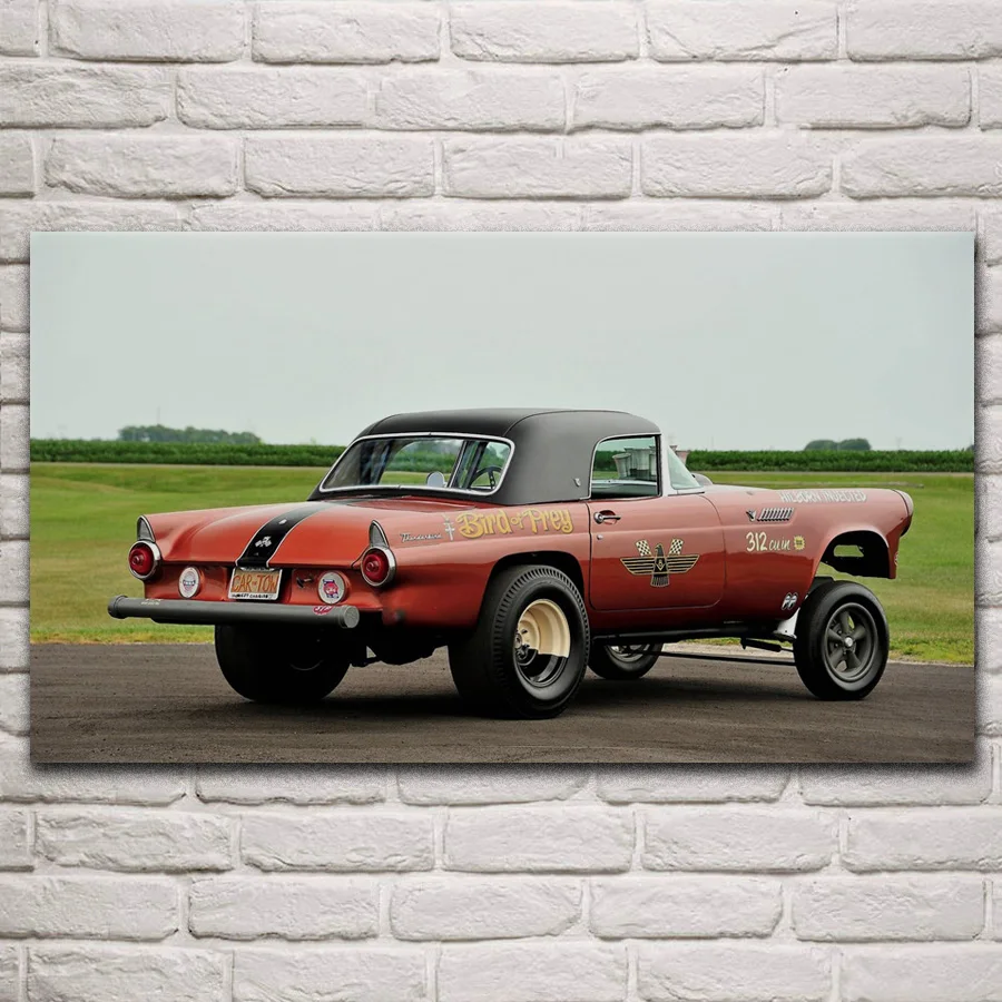 

Модификация автомобиля в стиле ретро, гоночный автомобиль, ткань, фотография, домашнее искусство, украшение гостиной KM361