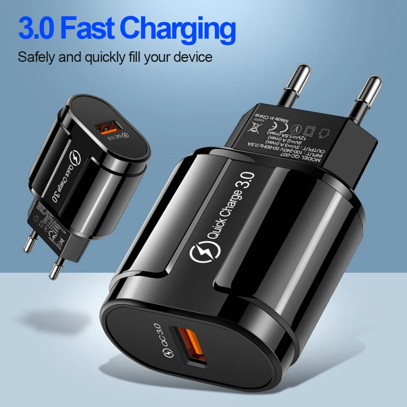 Для быстрой зарядки 3 0 QC USB турбо настенное зарядное устройство быстрое для Samsung