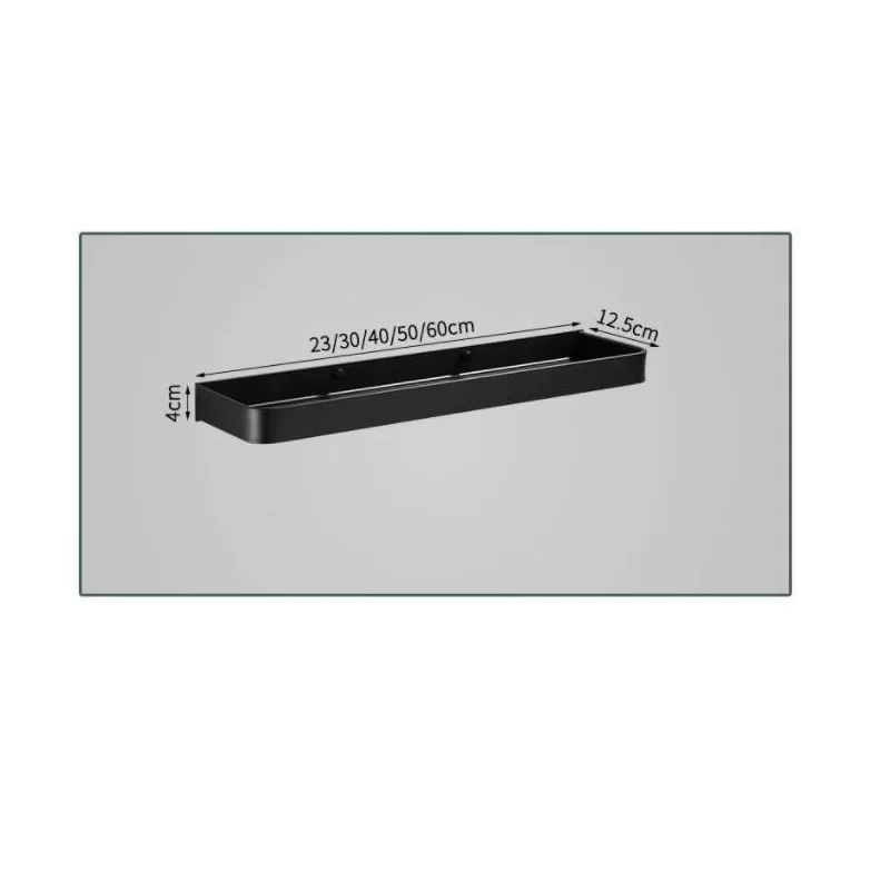 Полка для ванной комнаты полка душа алюминиевая черная угловая настенный черный